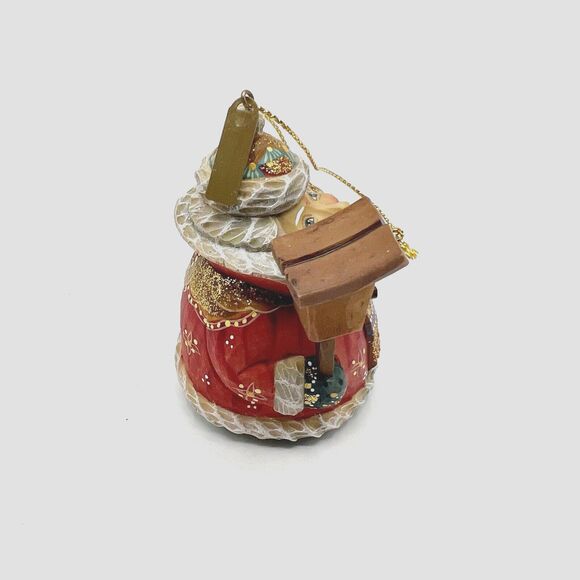 G. DEBREKHT Santa Claus Ornament Polystone Birdhouse Cardinal Bird Christmas 3" - Picture 6 of 8